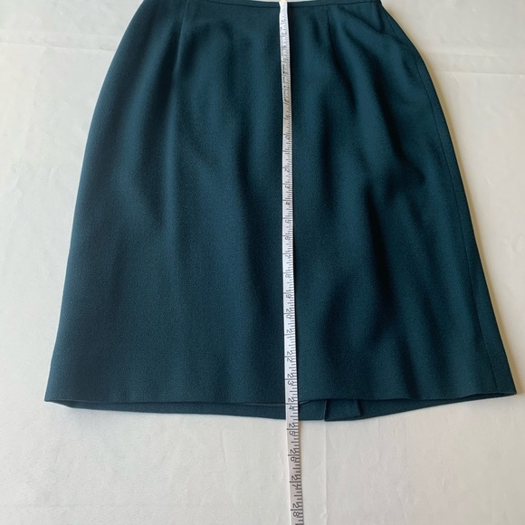 Jones New York pencil skirt pure wool dark teal size 10 - Picture 6 of 12